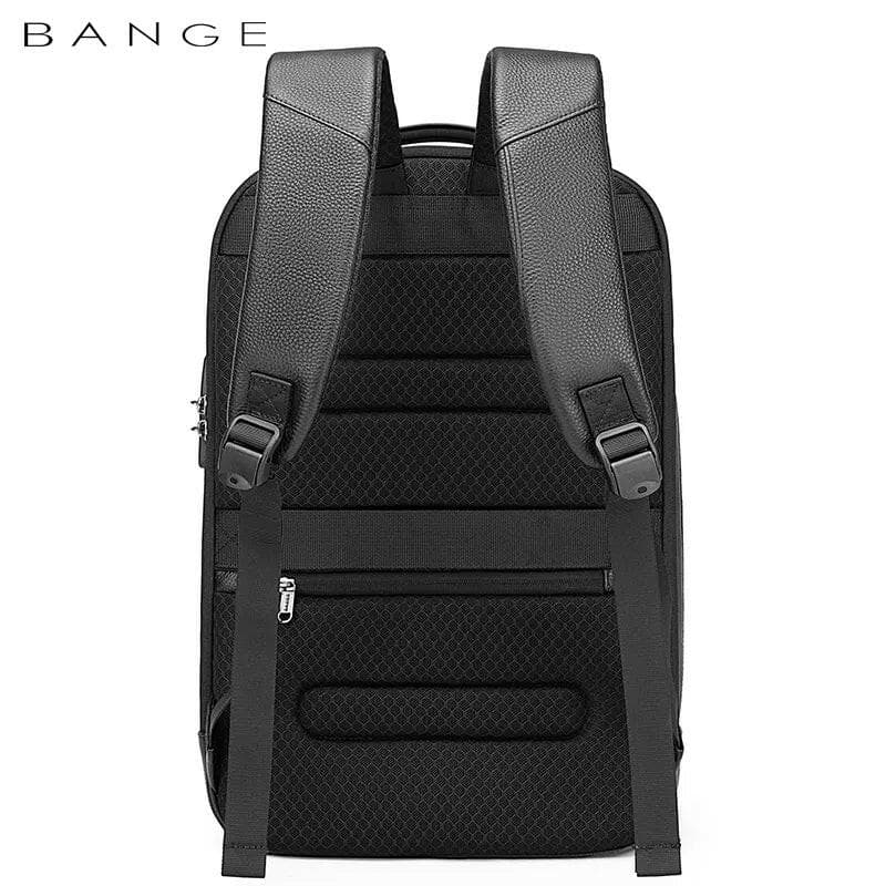 Sac à Dos en Cuir Véritable Bange BG091 | Port USB Intégré 2