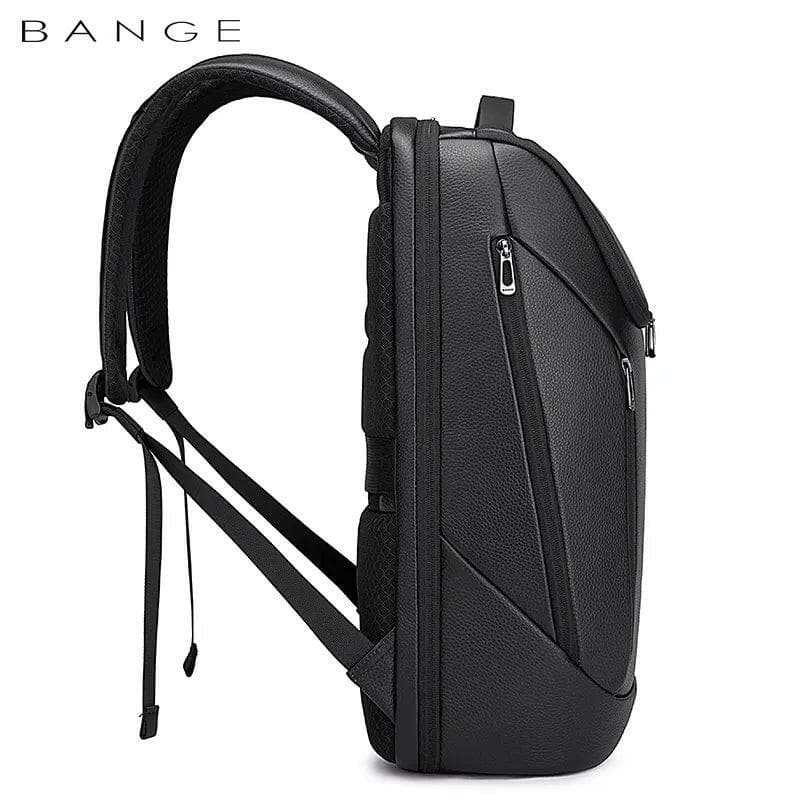 Sac à Dos en Cuir Véritable Bange BG091 | Port USB Intégré 3