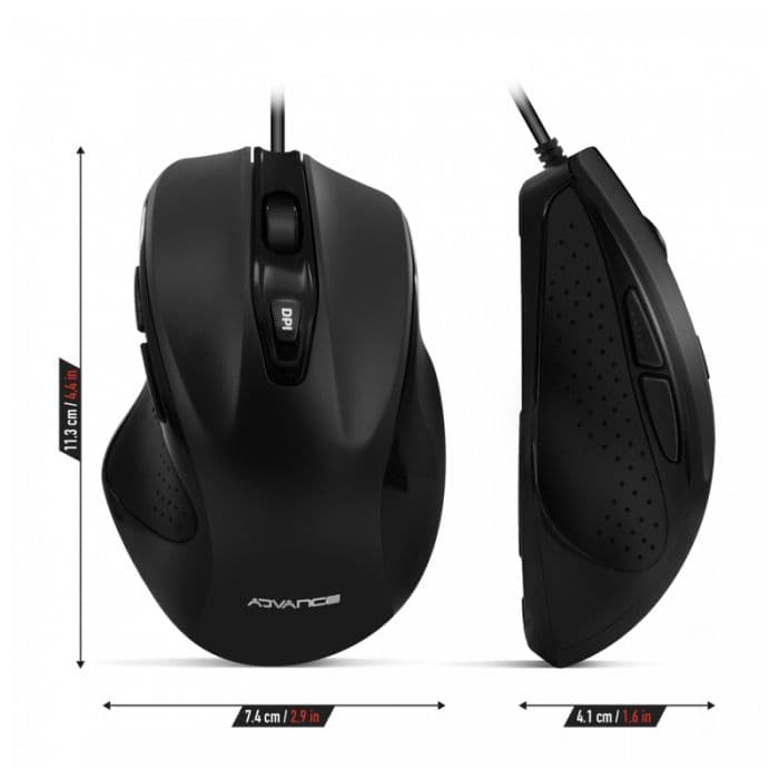Souris Optique Filaire Advance 6D - Noir 4
