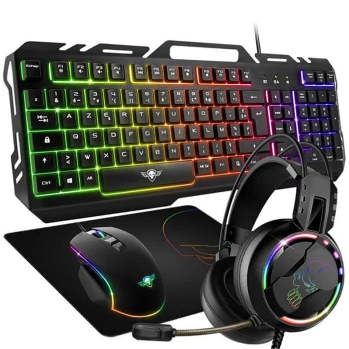 PACK 4 en 1 Gamer SPIRIT OF GAMER PRO MKH5 - Noir