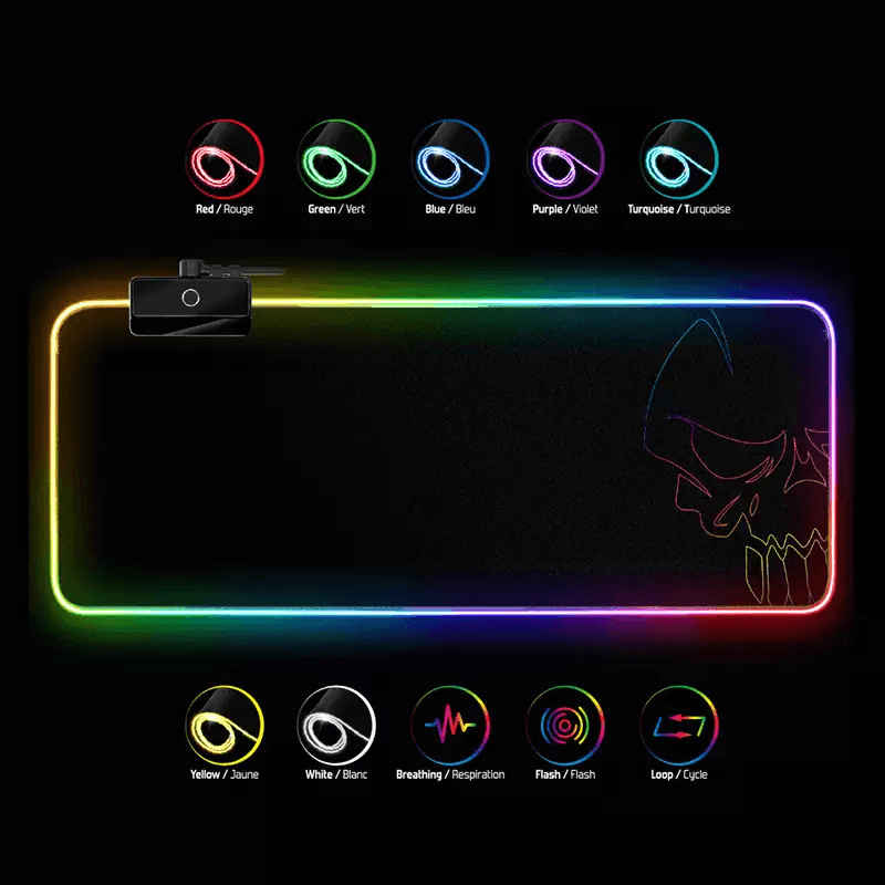 SOG TAPIS DE SOURIS LED RGB 10 MODES TAILLE XXL 6