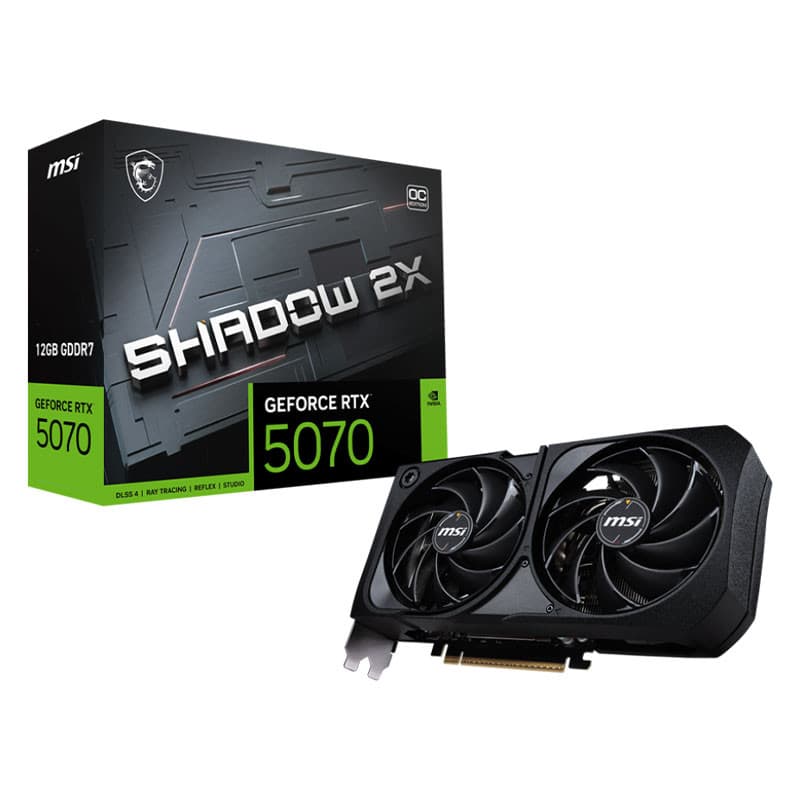 Carte Graphique Gamer MSI GeForce RTX 5070 12G SHADOW 2X OC