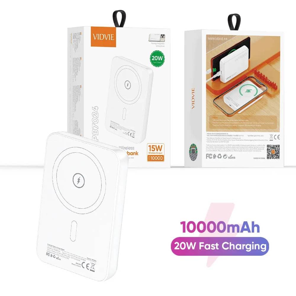 Power Bank Magnétique Vidvie 10000 mAh 15W 2