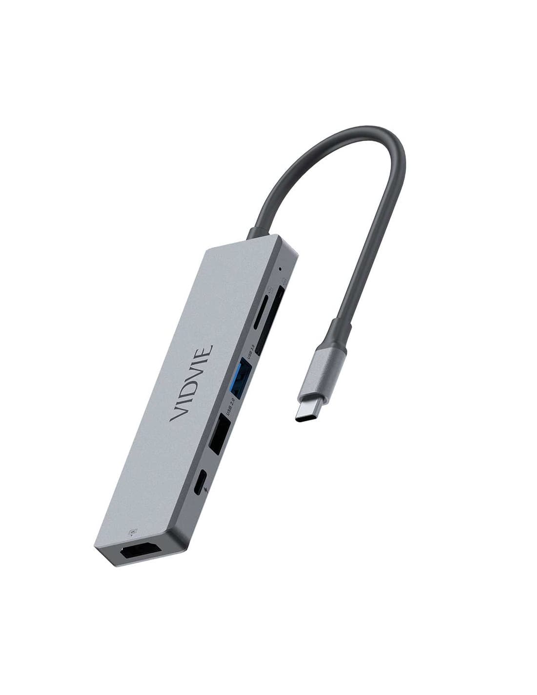 Hub Type-C Vidvie 6 en 1 - Dark Grey