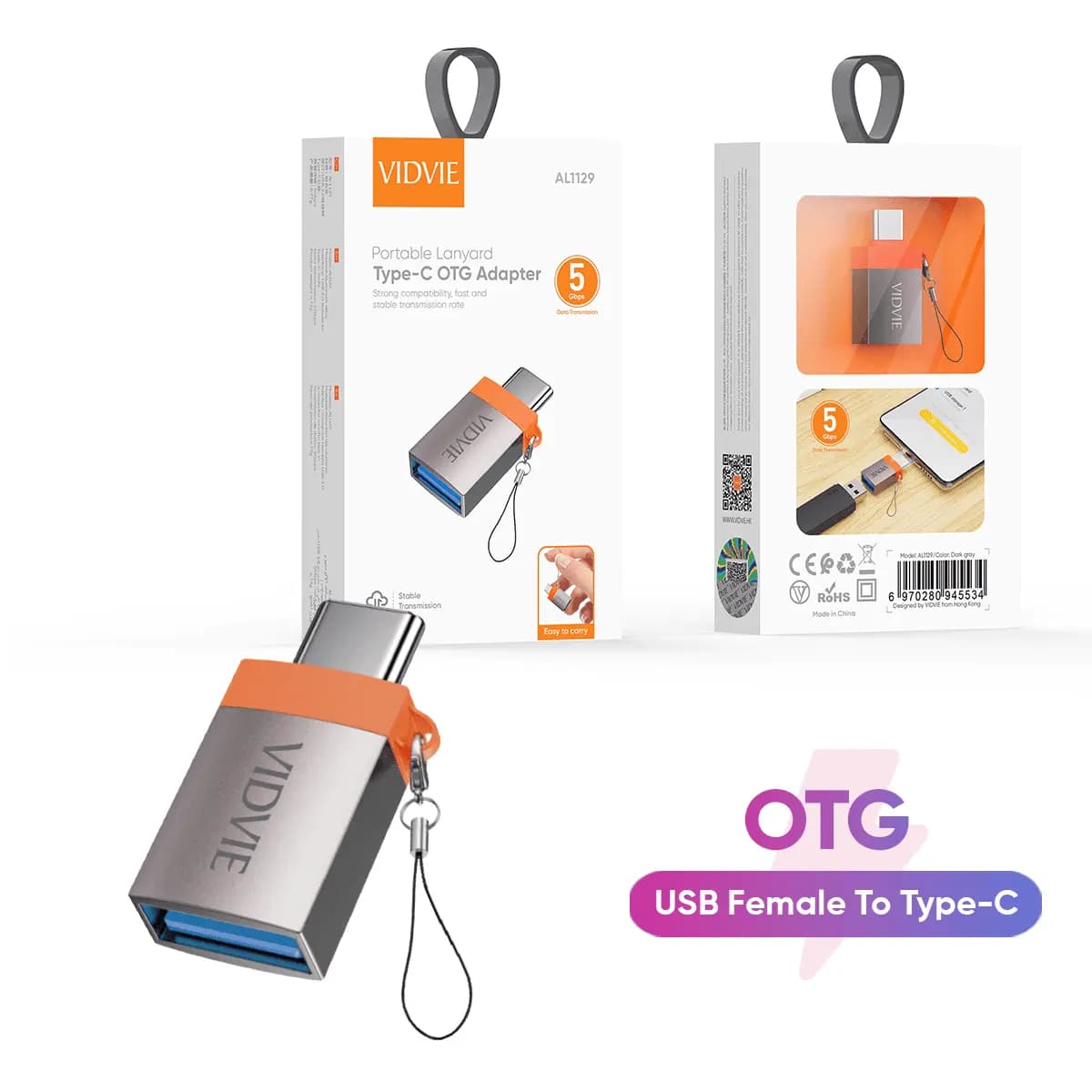 Adaptateur VIDVIE Al1128 Type-C Otg 2