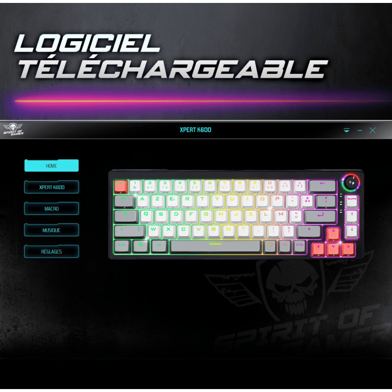 CLAVIER SANS FIL Spirit of Gamer BT SOG XPERT K600 5