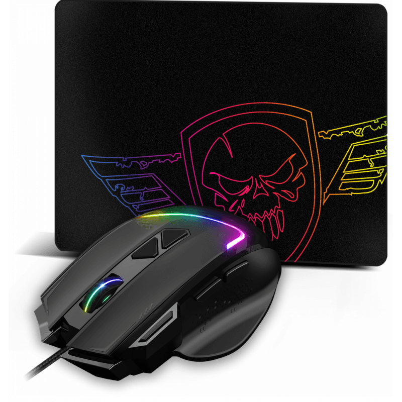 Pack Souris + Tapis Spirit of Gamer PRO-M3 RGB - Noir - S-PM3RGB